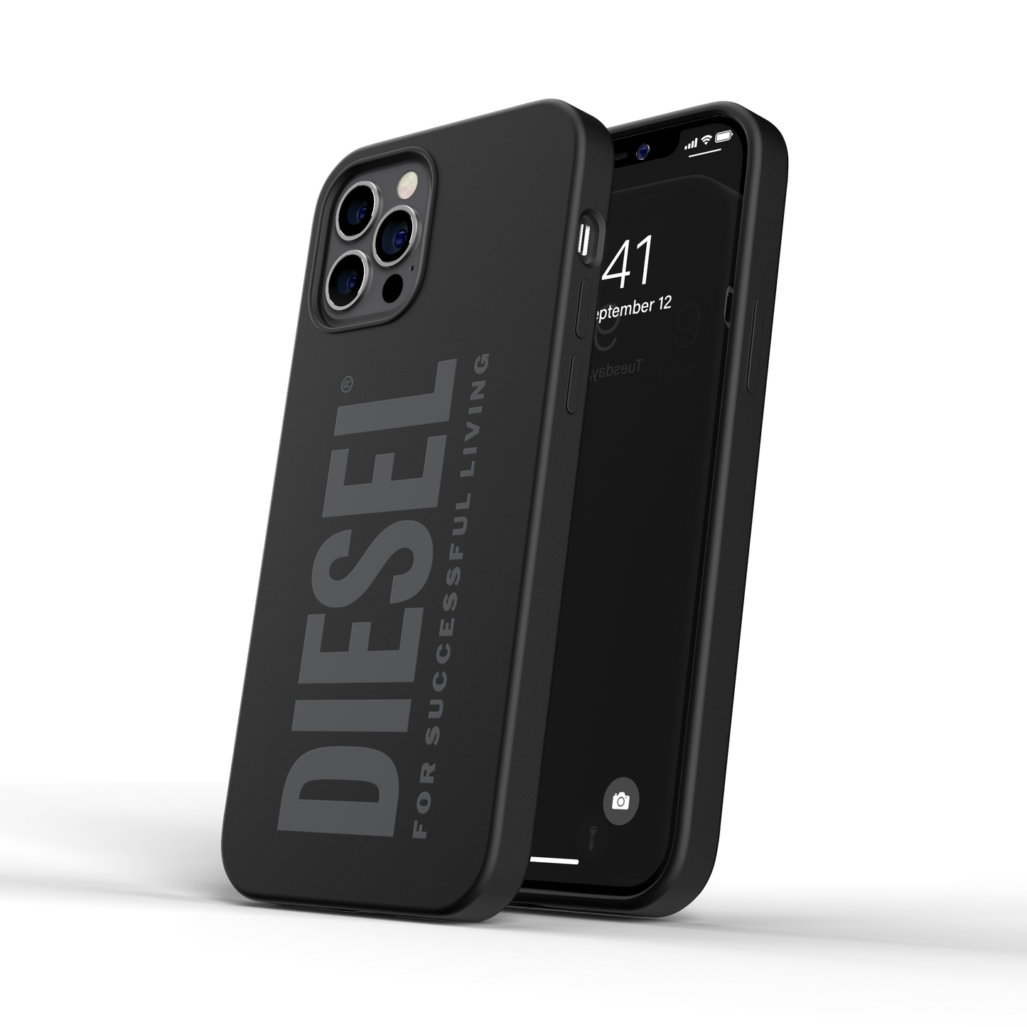 Diesel Silicone Case For iPhone 12 / 12 Pro - Black