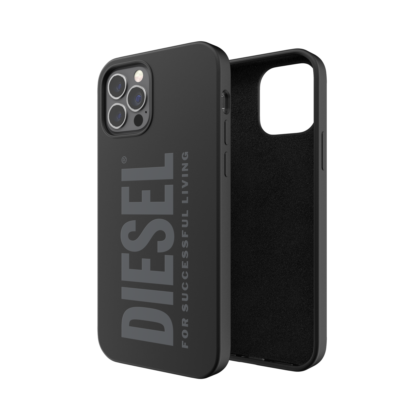 Diesel Silicone Case For iPhone 12 / 12 Pro - Black