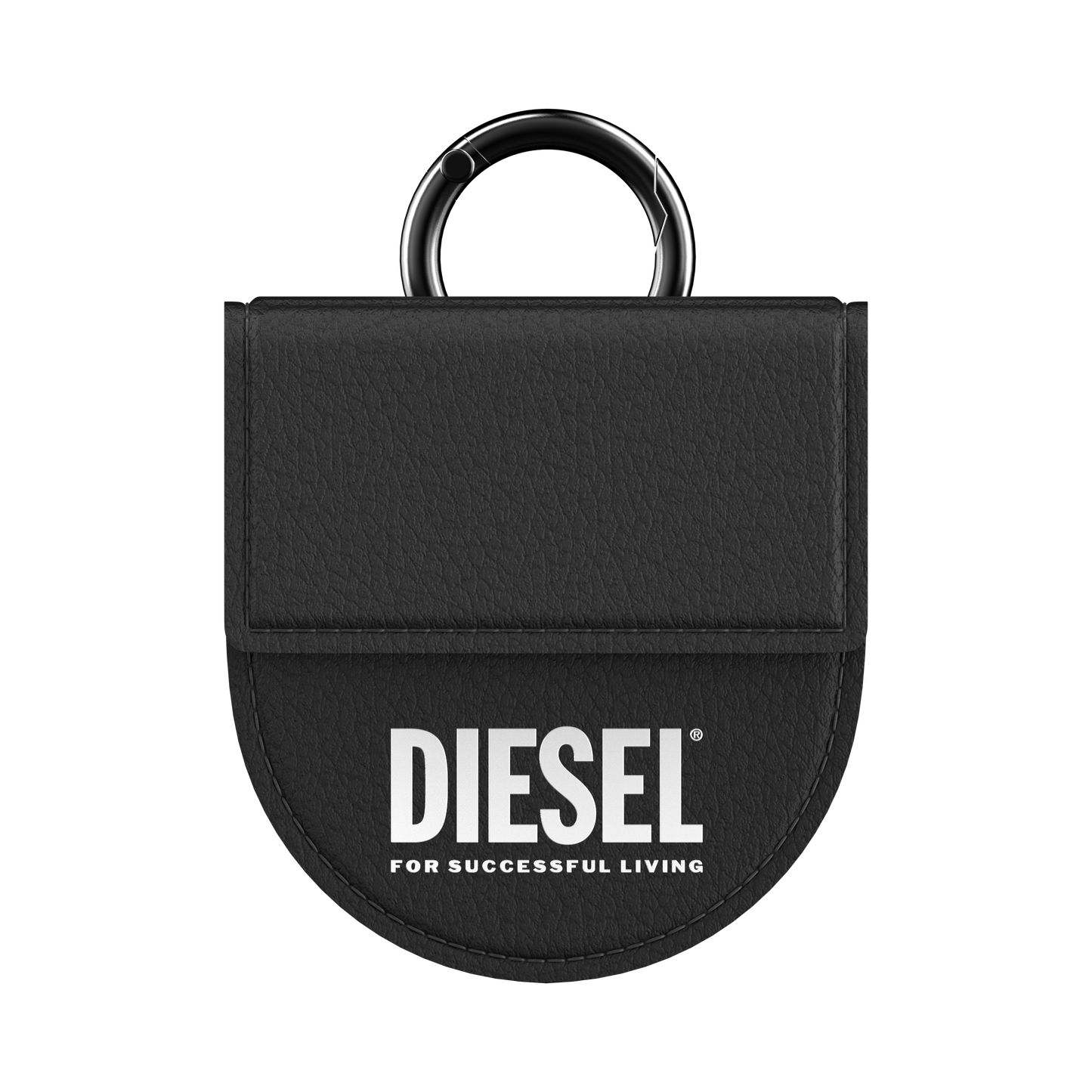 Diesel Leather Tech Chain Case For TWS EarBuds - Black