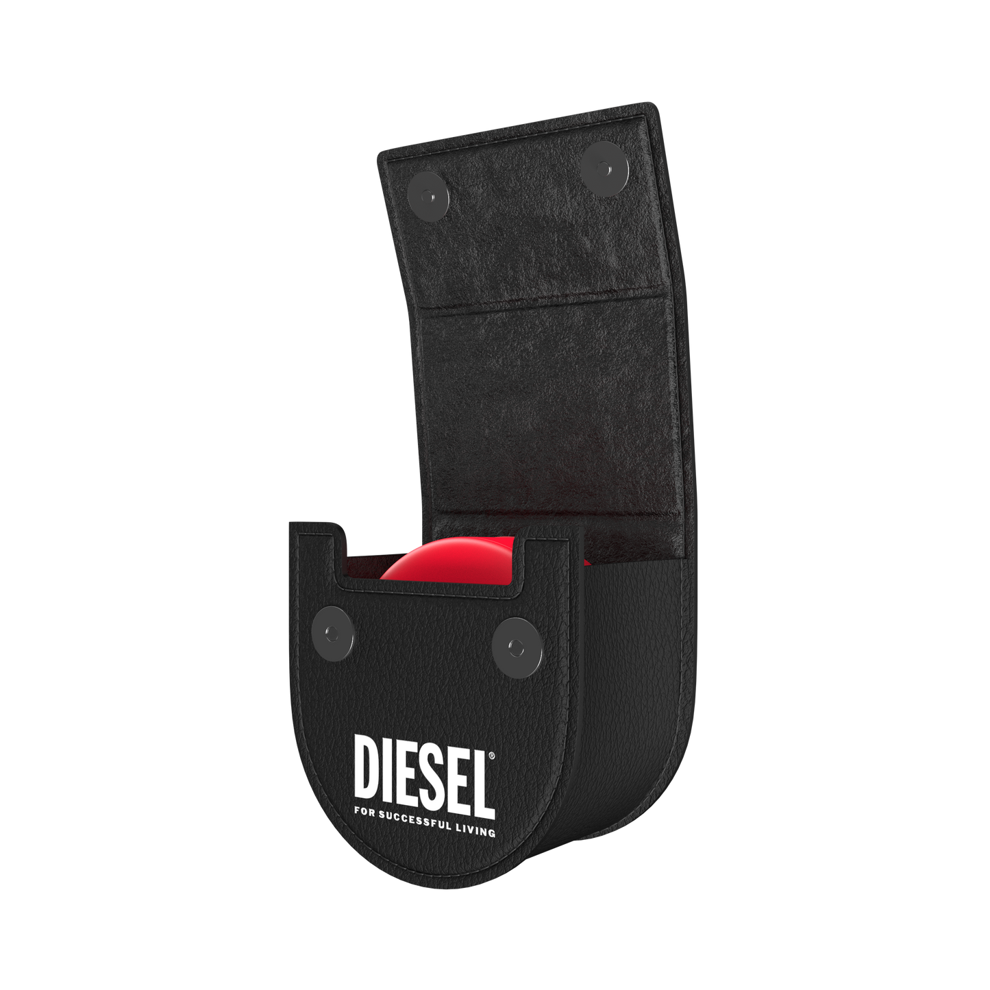 Diesel Leather Tech Chain Case For TWS EarBuds - Black