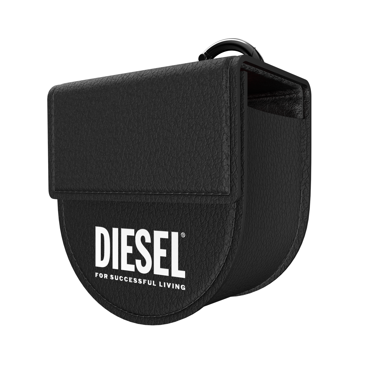 Diesel Leather Tech Chain Case For TWS EarBuds - Black