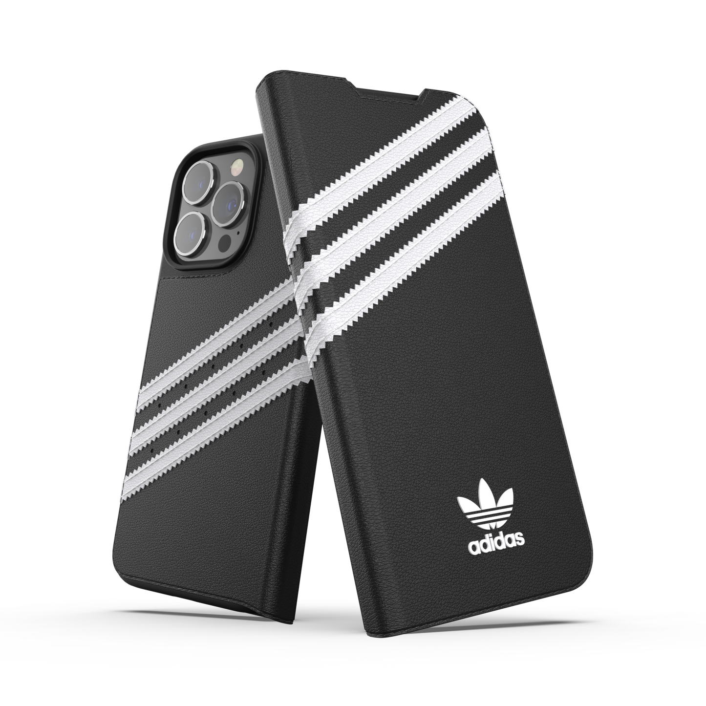 adidas Originals 3-Stripe Booklet Case for iPhone 13 Pro - Black