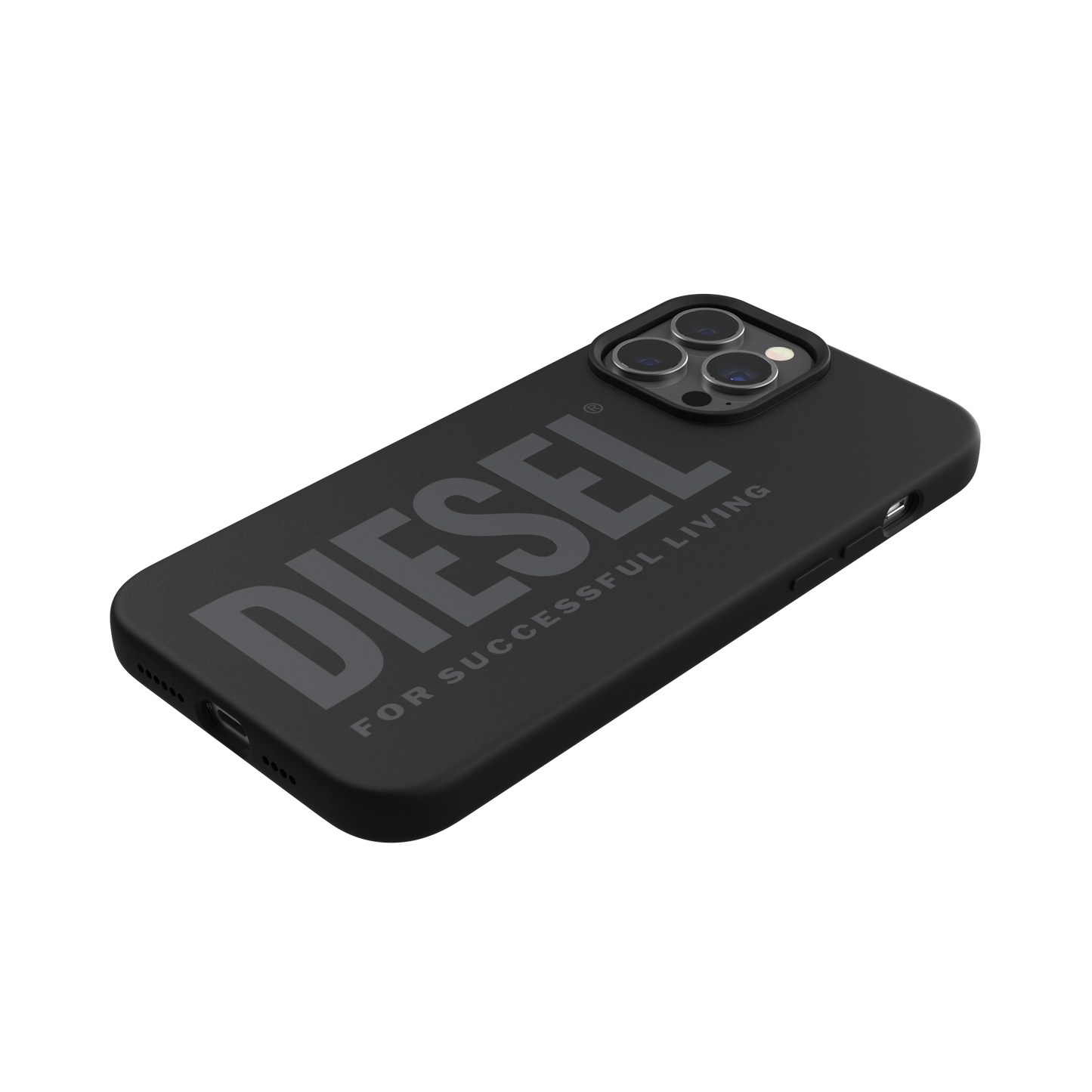 Diesel Silicone Case For iPhone 12/13 Pro Max - Black