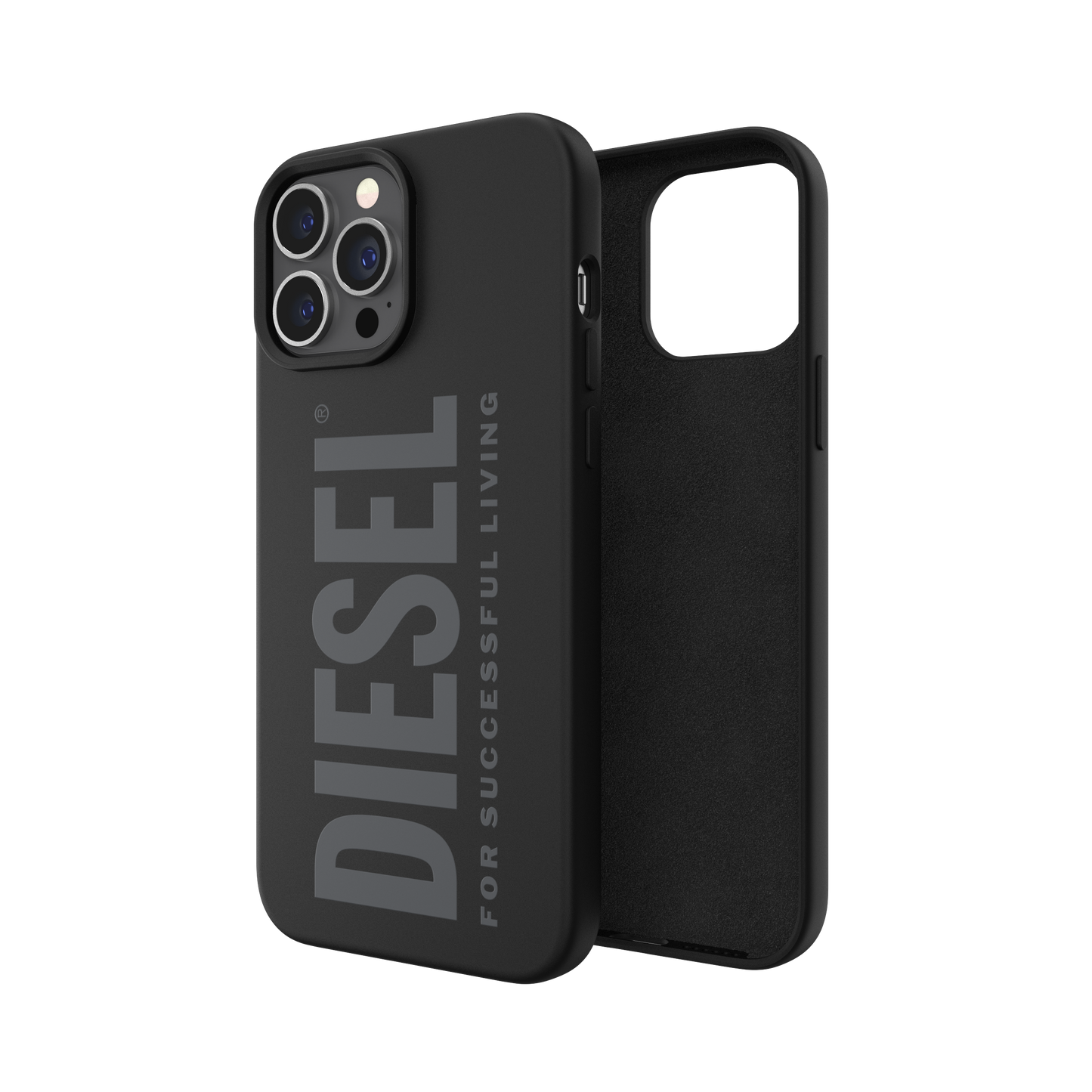 Diesel Silicone Case For iPhone 12/13 Pro Max - Black