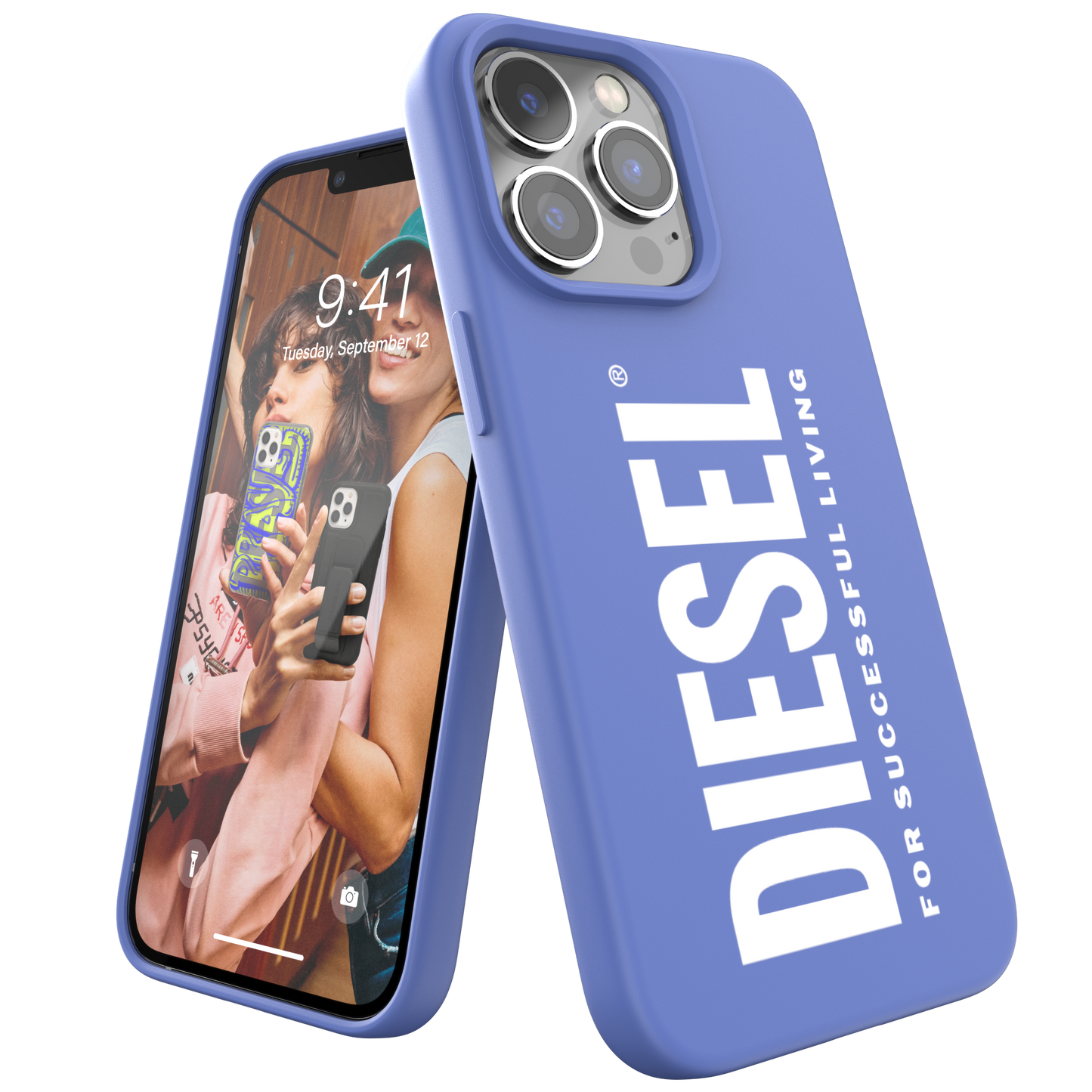 Diesel Silicone Case for iPhone 13 Pro - Blue