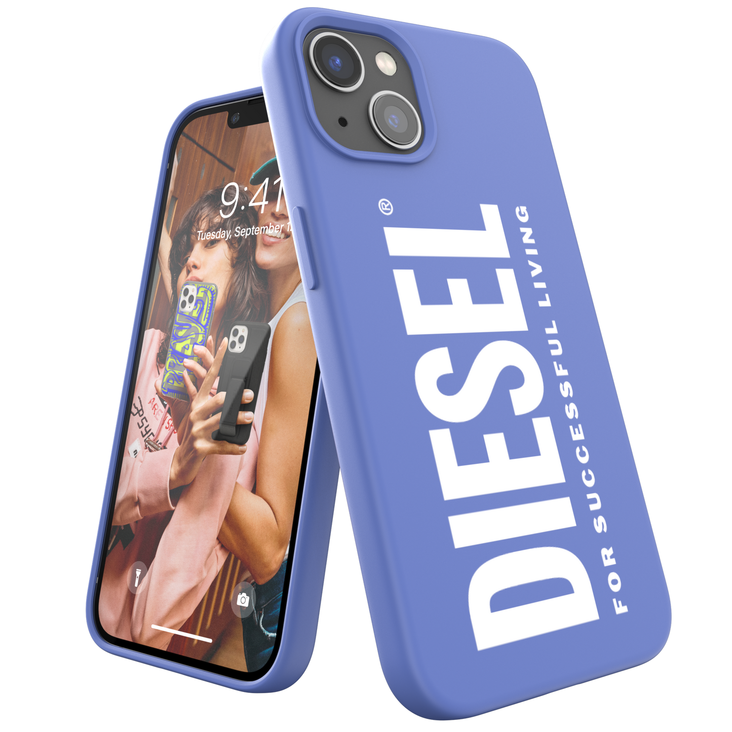 Diesel Silicone Case For iPhone 13 - Blue