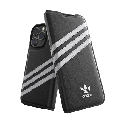 adidas Originals 3-Stripe Booklet Case for iPhone 14 Pro  - Black