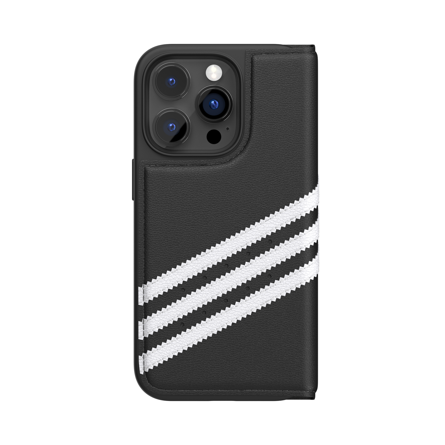 adidas Originals 3-Stripe Booklet Case for iPhone 14 Pro  - Black