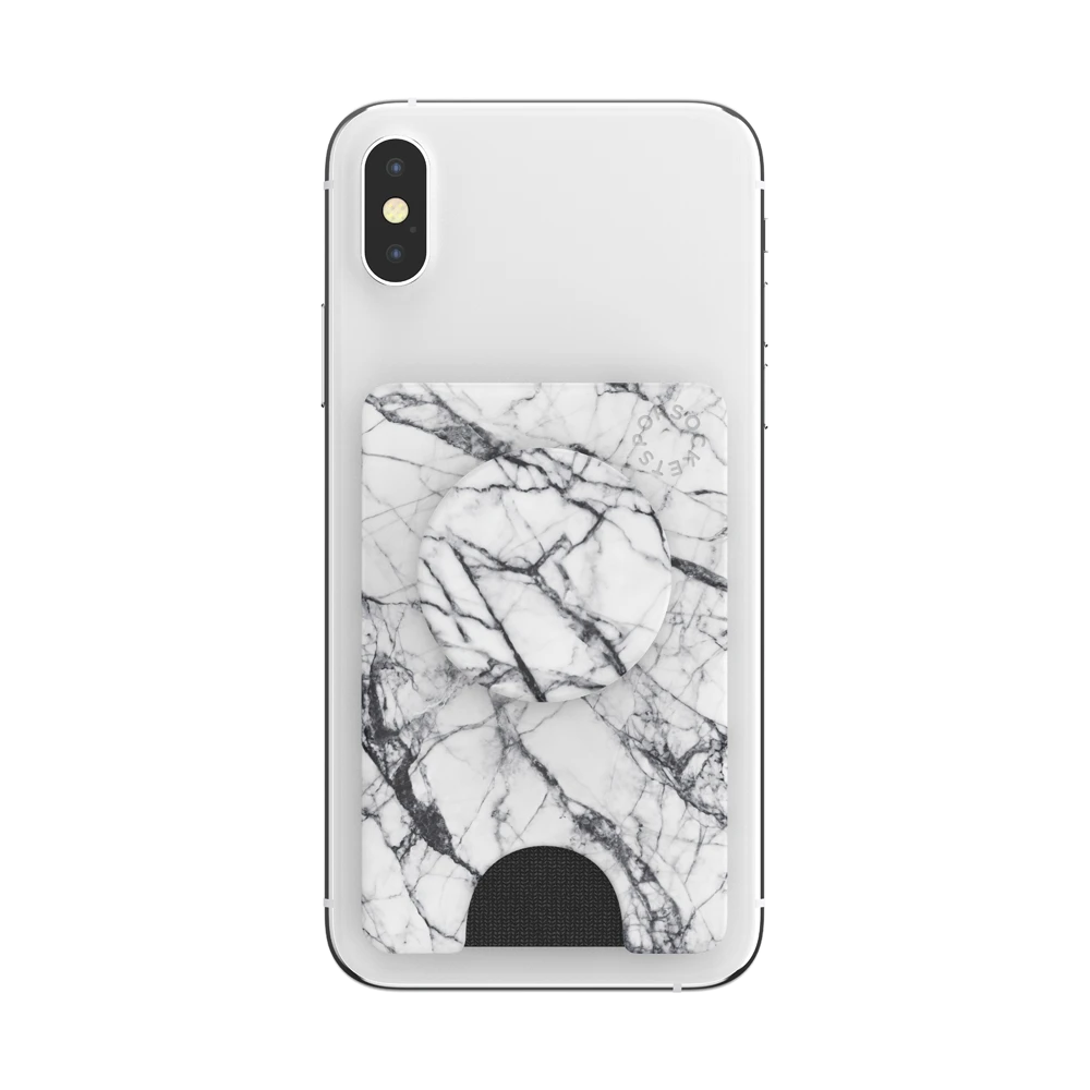 PopWallet+ Dove White Marble