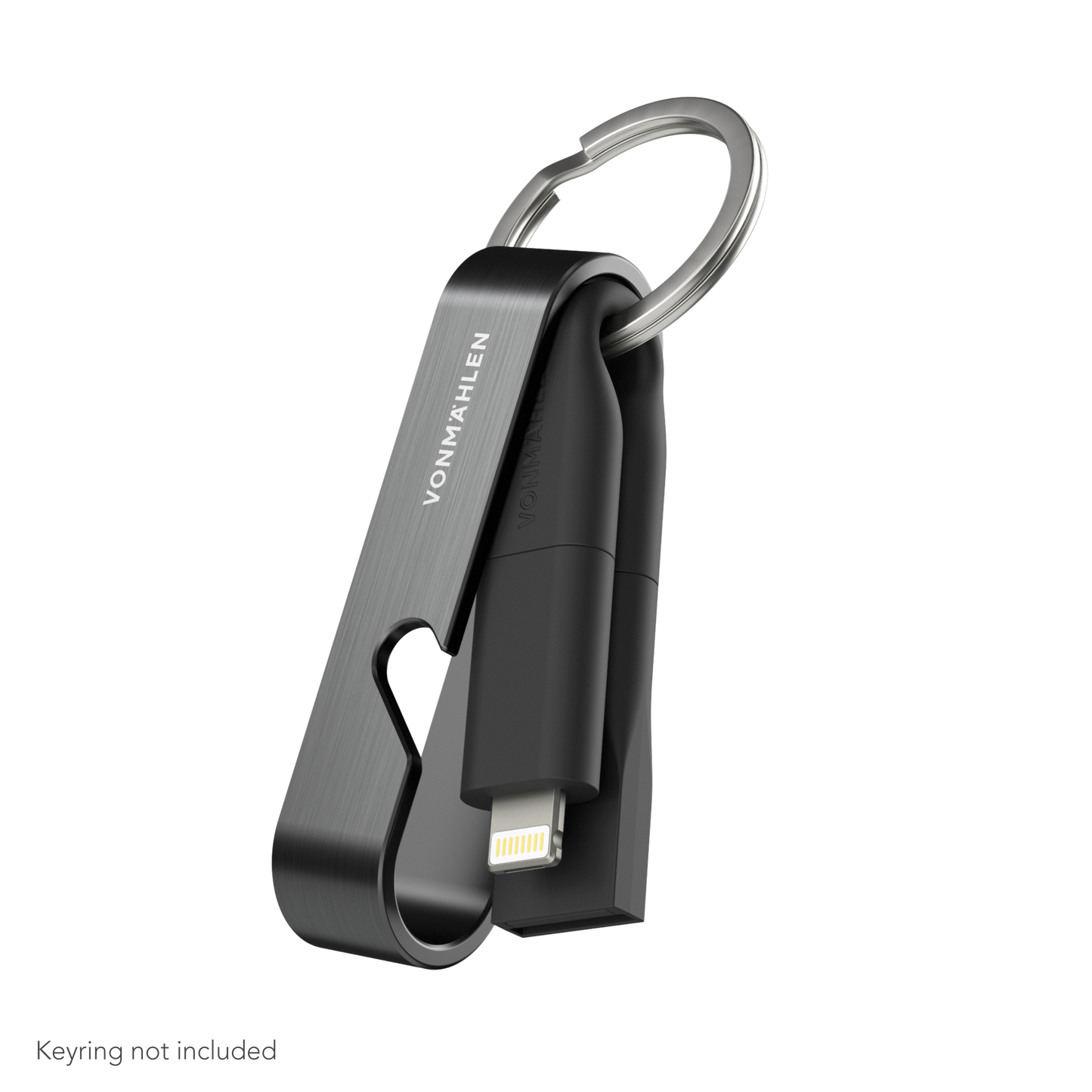 High Six - 6 In 1 Keychain Charging Cable - Black